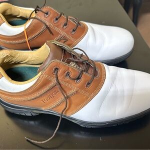 FootJoy Men's Tan and White Golf Shoes Size 9.5